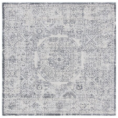 Safavieh 5 ft. -3 in. x 7 ft. -7 in. Alhambra 600 Polypropylene Rectanglar Rug - Dark Grey & Grey ALH629F-5